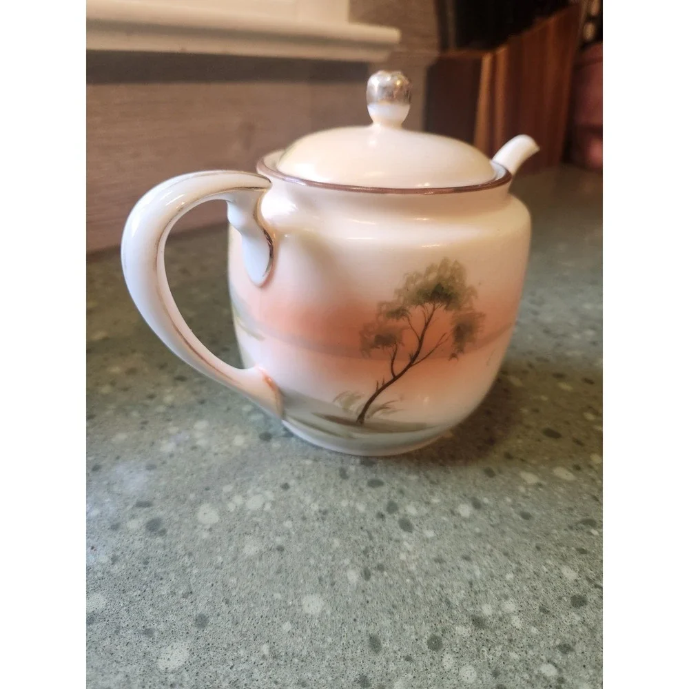 Antique 1911-1921 Nippon Japan Tree in the Meadow Teapot